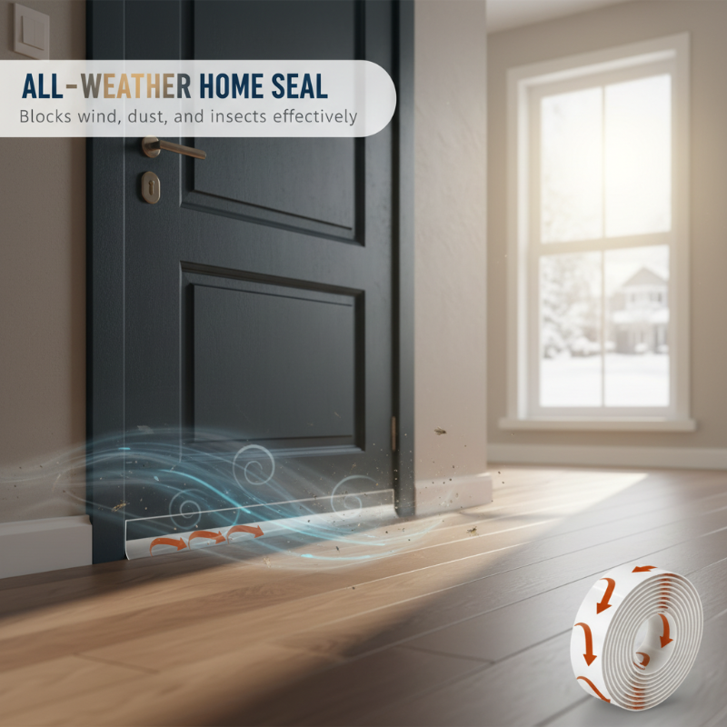 🌡️ Self-Adhesive Weather Stripping – Block Drafts, Seal Gaps &amp; Improve Home Comfort 🏠
