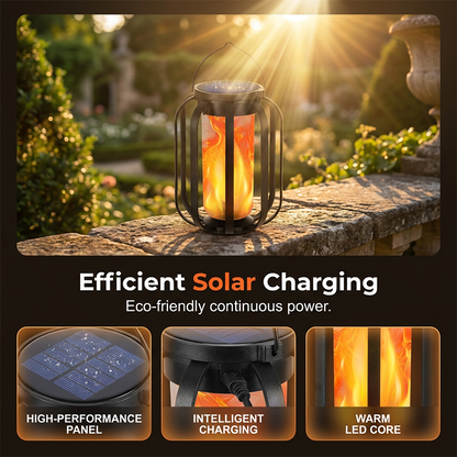 Solar-Powered Flashing LED Light – Warm Outdoor Ambiance Without an Open Flame☀️💡