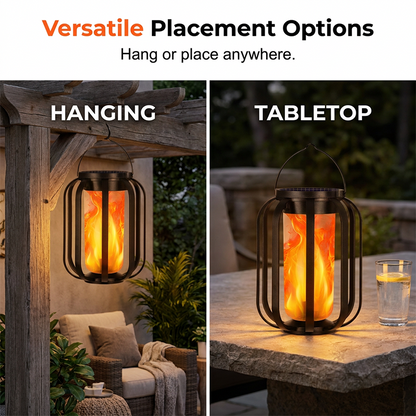 Solar-Powered Flashing LED Light – Warm Outdoor Ambiance Without an Open Flame☀️💡