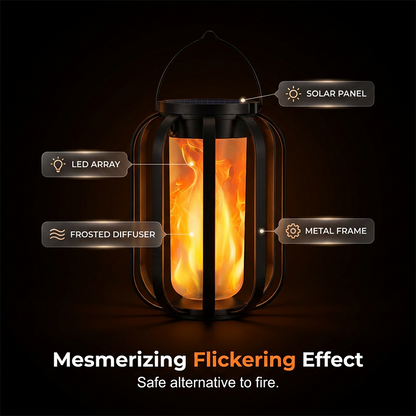 Solar-Powered Flashing LED Light – Warm Outdoor Ambiance Without an Open Flame☀️💡