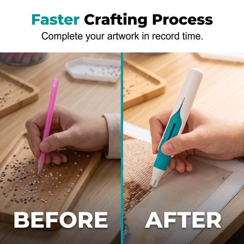 💎Automatic Pen for Diamond Painting – Faster Stone Laying and No Constant Wax Refills