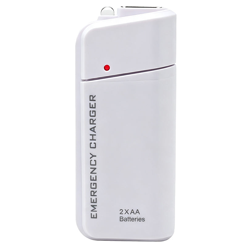 🔋 Portable Emergency Phone Charger – AA Battery Powered Power Bank with LED Flashlight