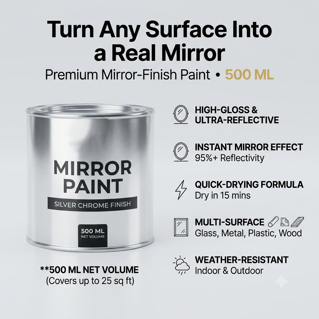 Silver Looking Mirror Paint