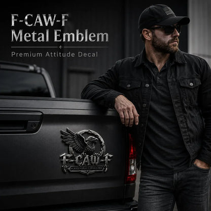 🦅 F-CAW-F Midnight Raven Metal Emblem - Premium Raven Badge For Drivers With Attitude