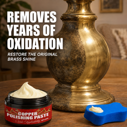 🎺🛡️Copper & Brass Polish Paste – Restore Tarnished Metals to a Brilliant Shine