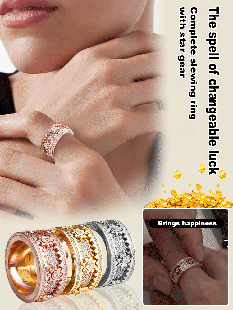 ✨Starry Sky Spinner Ring – Rotating Galaxy Fidget Ring for Men & Women
