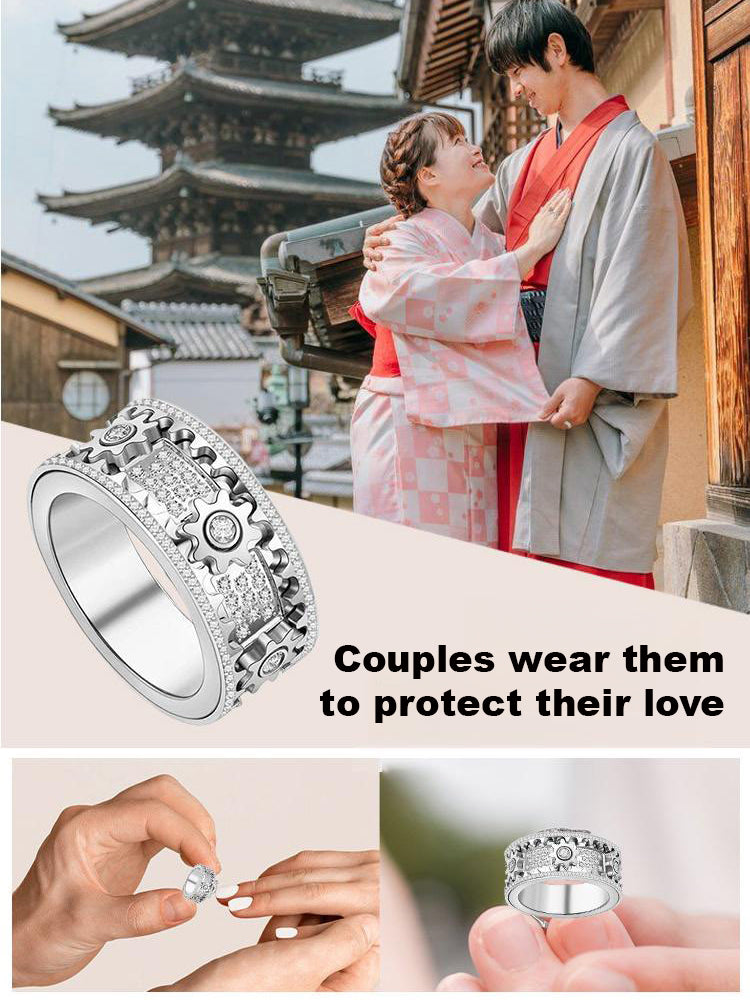 ✨Starry Sky Spinner Ring – Rotating Galaxy Fidget Ring for Men & Women