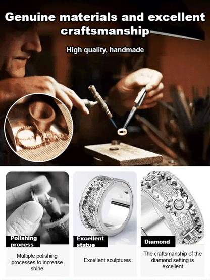 ✨Starry Sky Spinner Ring – Rotating Galaxy Fidget Ring for Men & Women