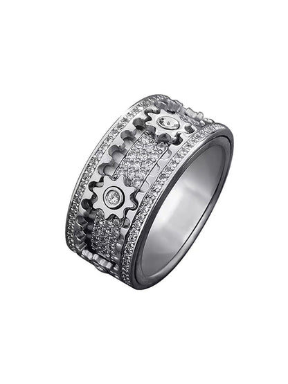 ✨Starry Sky Spinner Ring – Rotating Galaxy Fidget Ring for Men & Women