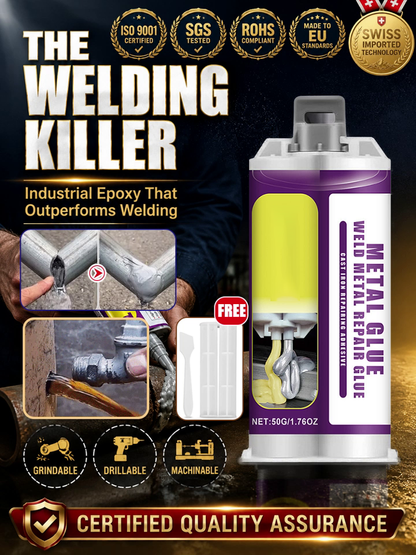 Heavy-Duty Metal Repair Adhesive – No-Weld Bonding, Steel-Like Strength & Heat Resistance