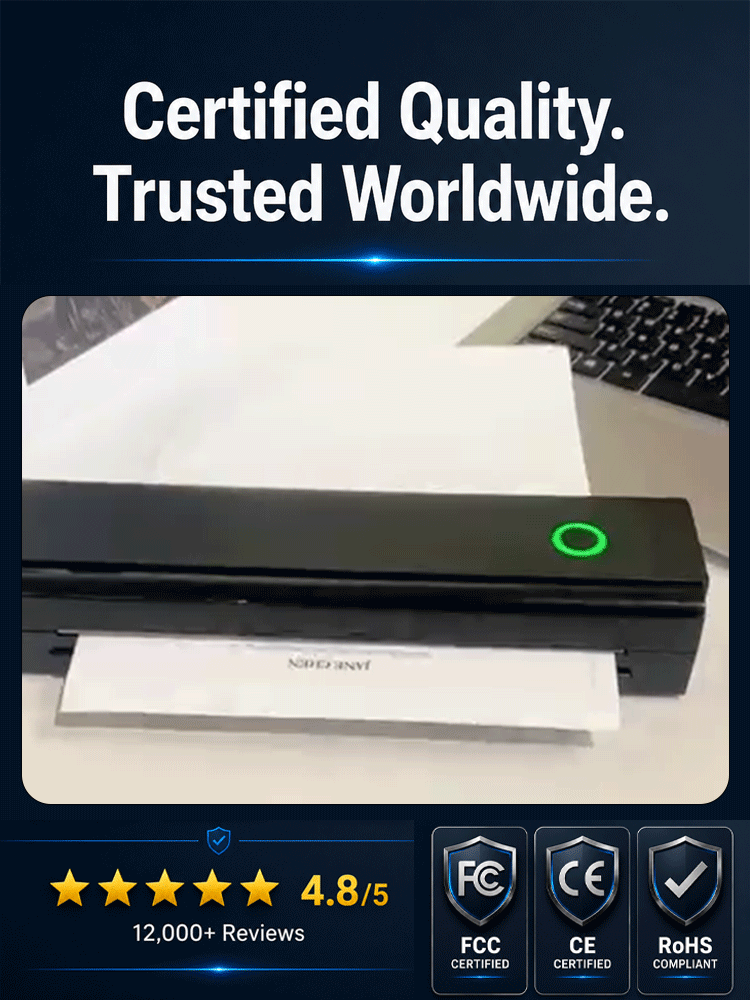 🔥 Smart Portable Thermal Inkless Printer - No Cartridges, Duplex Printing & Scanning