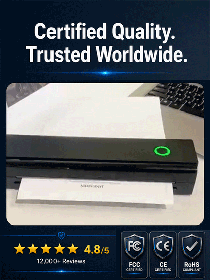 🔥 Smart Portable Thermal Inkless Printer - No Cartridges, Duplex Printing & Scanning