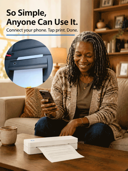 🔥 Smart Portable Thermal Inkless Printer - No Cartridges, Duplex Printing & Scanning
