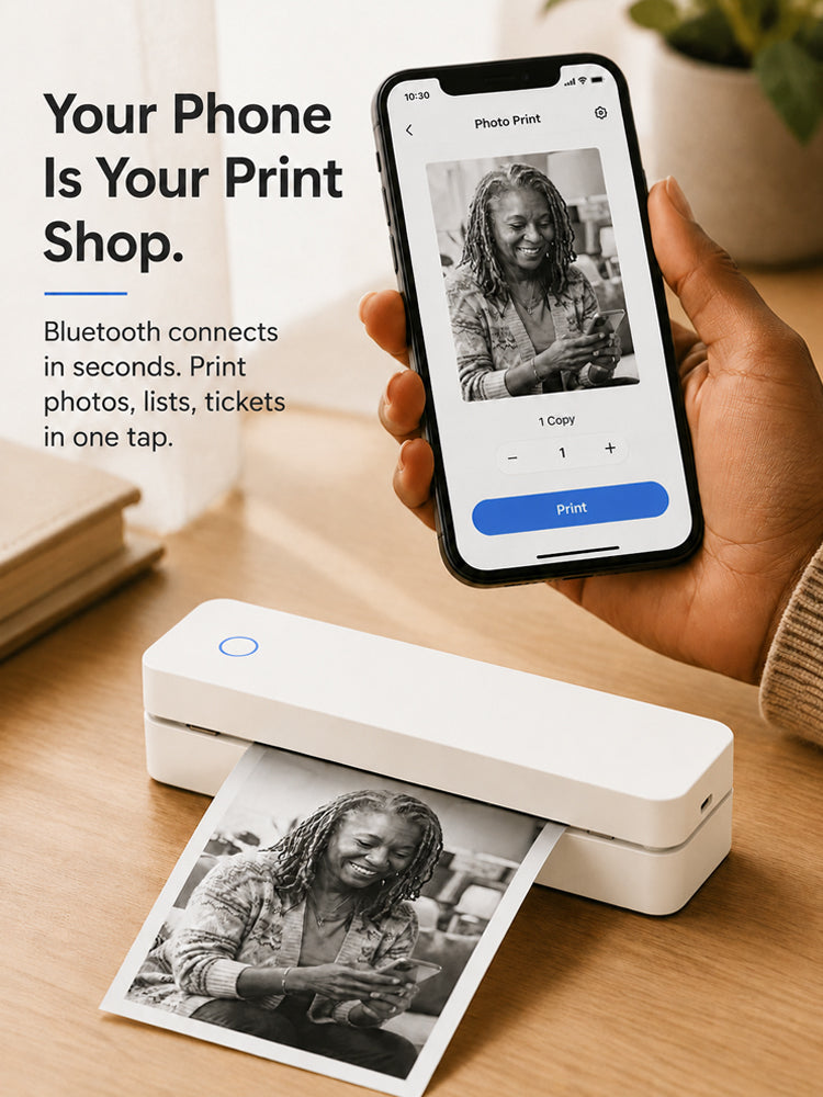🔥 Smart Portable Thermal Inkless Printer - No Cartridges, Duplex Printing & Scanning
