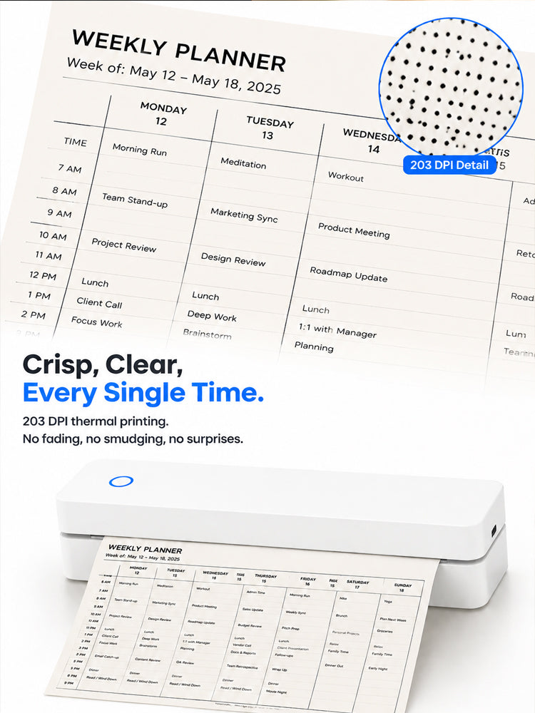 🔥 Smart Portable Thermal Inkless Printer - No Cartridges, Duplex Printing & Scanning