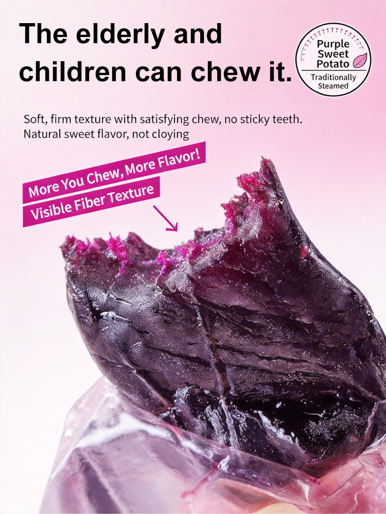 ✨Triple-Steamed Organic Purple Yam Strips – Naturally Sweet, Soft & Chewy🍠