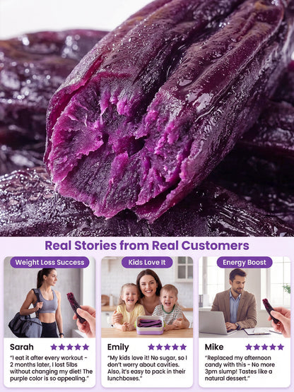 ✨Triple-Steamed Organic Purple Yam Strips – Naturally Sweet, Soft & Chewy🍠