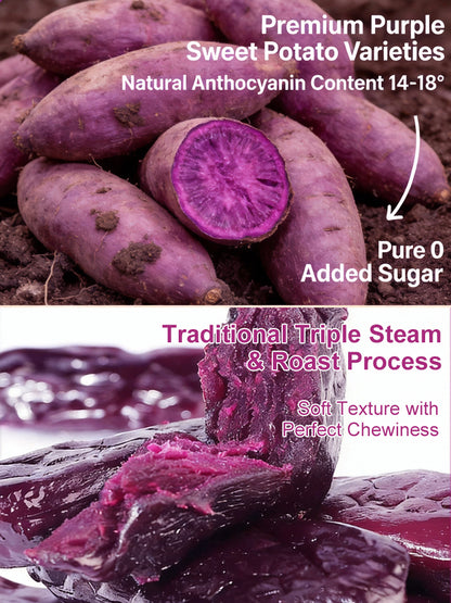 ✨Triple-Steamed Organic Purple Yam Strips – Naturally Sweet, Soft & Chewy🍠