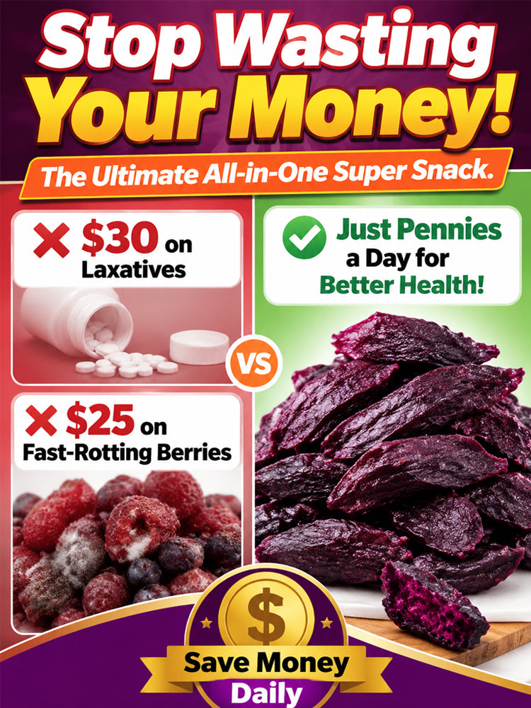 ✨Triple-Steamed Organic Purple Yam Strips – Naturally Sweet, Soft & Chewy🍠