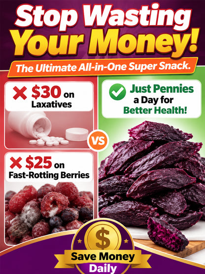 ✨Triple-Steamed Organic Purple Yam Strips – Naturally Sweet, Soft & Chewy🍠
