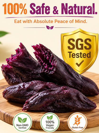 ✨Triple-Steamed Organic Purple Yam Strips – Naturally Sweet, Soft & Chewy🍠
