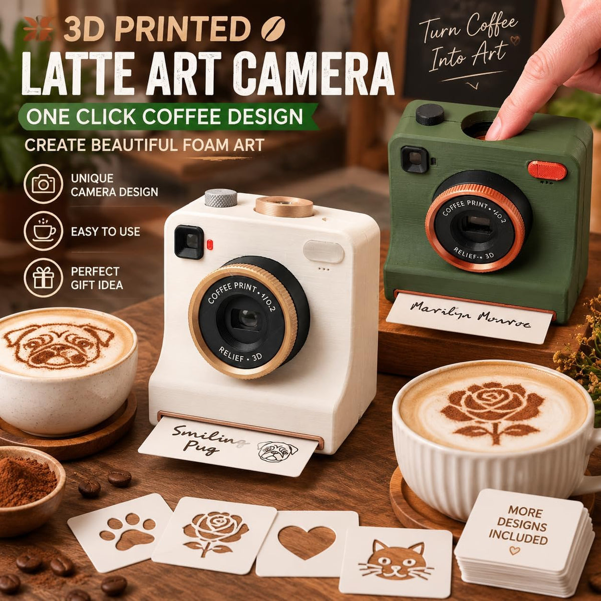 ☕🎨 Smart Latte Art Maker Camera Tool – Create Beautiful Latte Designs at Home