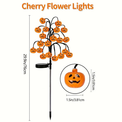 🎃 Pumpkin Solar Stake Lights  – Halloween Outdoor Yard Decor