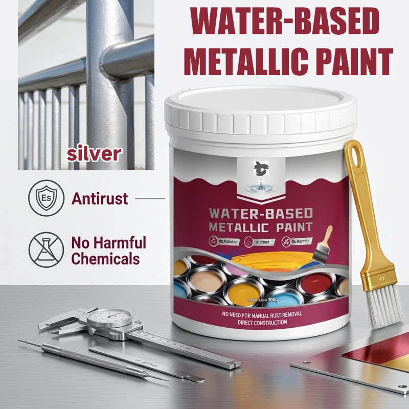 Rust Converter Metallic Paint – One coat stops rust, no sanding, no fumes. 🔨🛡️