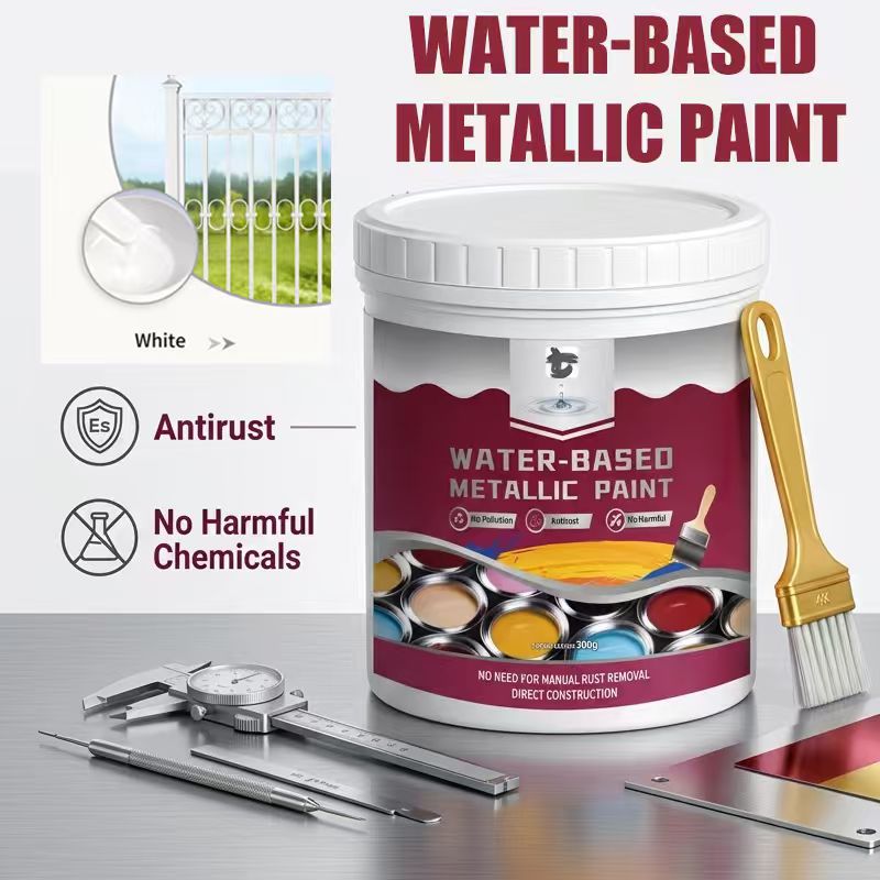 Rust Converter Metallic Paint – One coat stops rust, no sanding, no fumes. 🔨🛡️