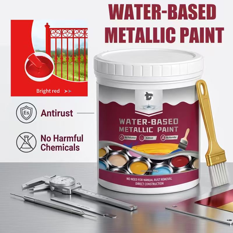 Rust Converter Metallic Paint – One coat stops rust, no sanding, no fumes. 🔨🛡️