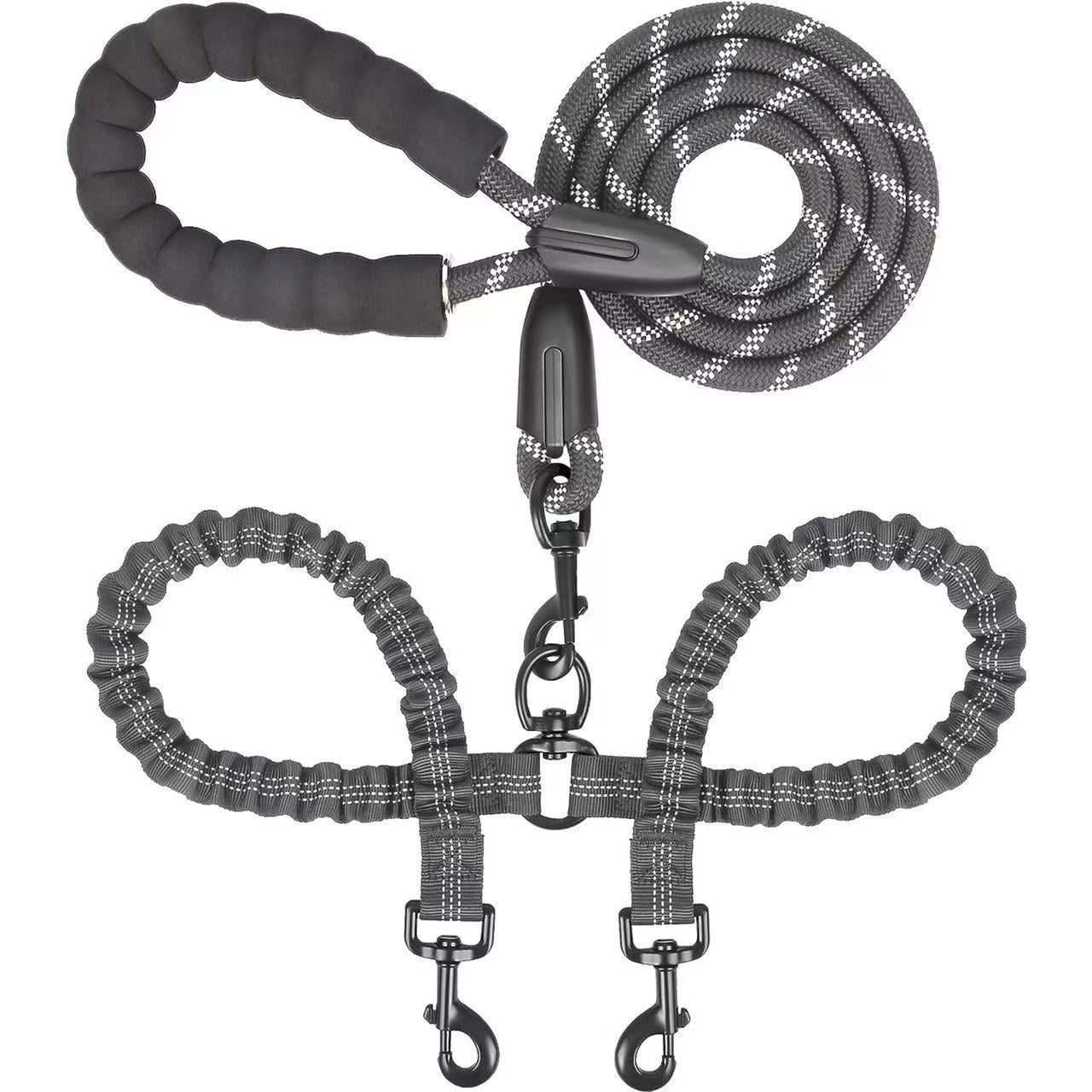 Heavy-Duty Shock-Absorbing Dog Leash – Bungee Control Leash for Walking, Running & Training