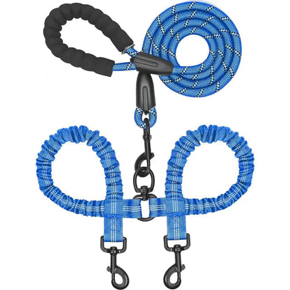 Heavy-Duty Shock-Absorbing Dog Leash – Bungee Control Leash for Walking, Running & Training