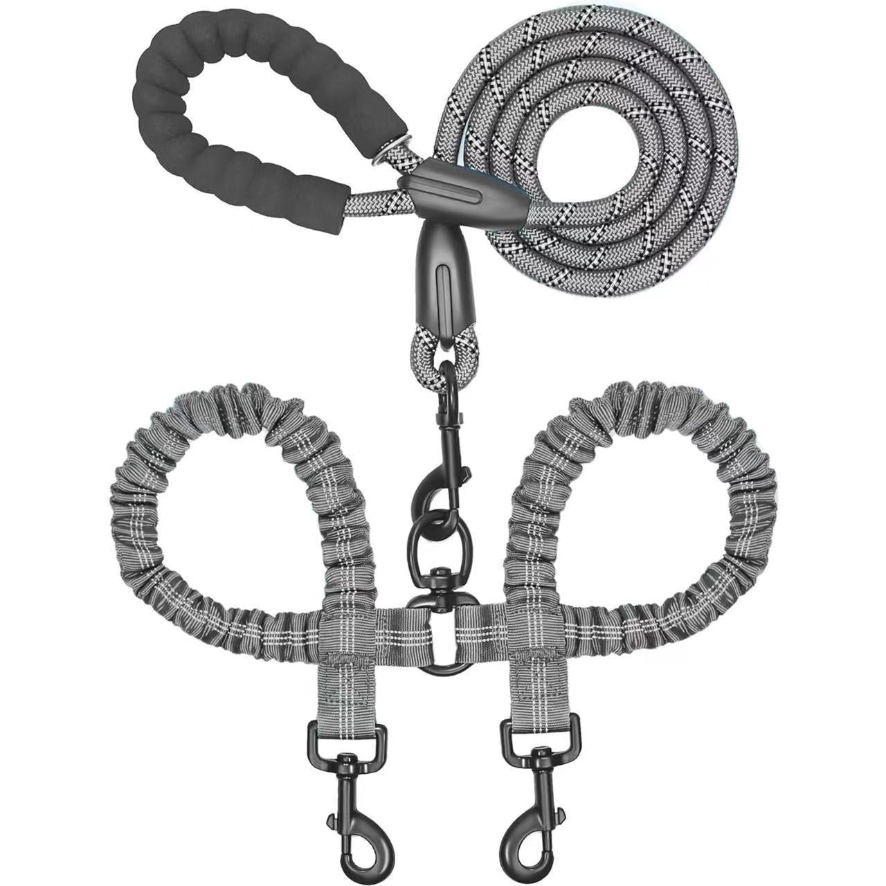 Heavy-Duty Shock-Absorbing Dog Leash – Bungee Control Leash for Walking, Running & Training