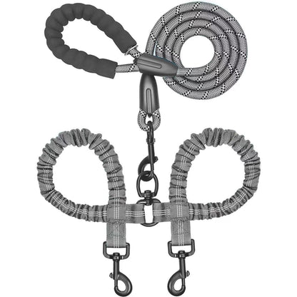 Heavy-Duty Shock-Absorbing Dog Leash – Bungee Control Leash for Walking, Running & Training