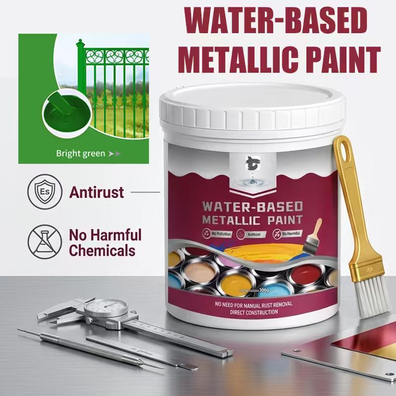 Rust Converter Metallic Paint – One coat stops rust, no sanding, no fumes. 🔨🛡️