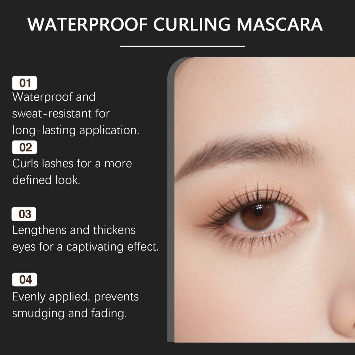 ✨ Waterproof Curling & Lengthening Mascara