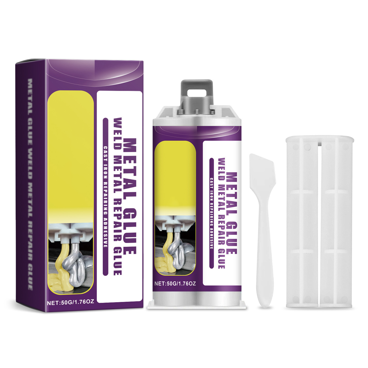 Heavy-Duty Metal Repair Adhesive – No-Weld Bonding, Steel-Like Strength & Heat Resistance
