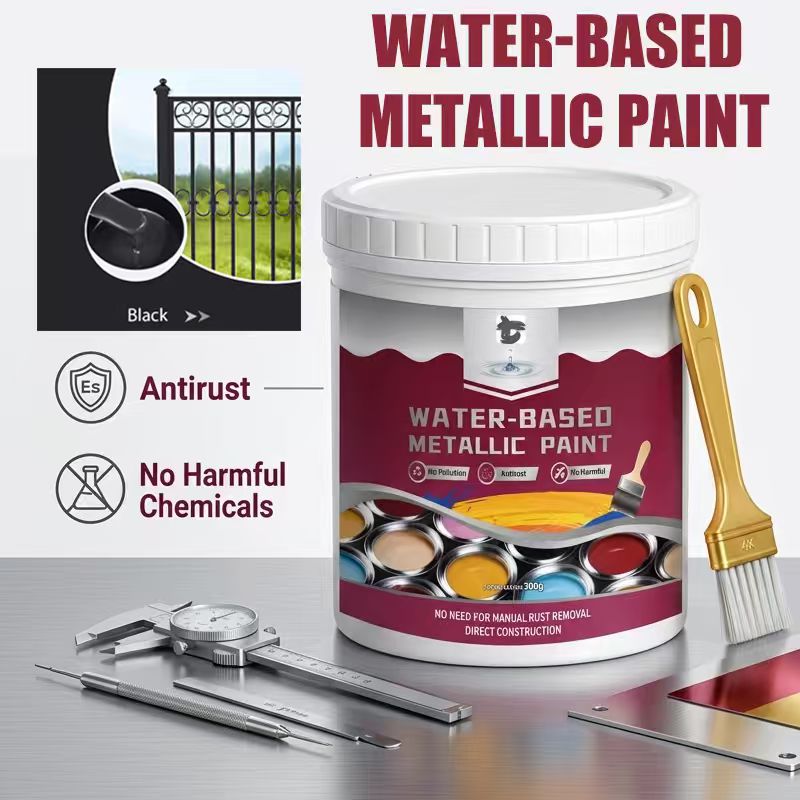 Rust Converter Metallic Paint – One coat stops rust, no sanding, no fumes. 🔨🛡️