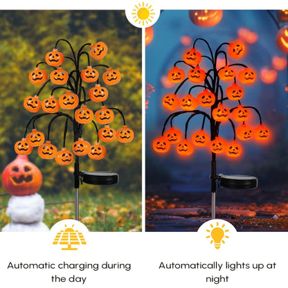 🎃 Pumpkin Solar Stake Lights  – Halloween Outdoor Yard Decor