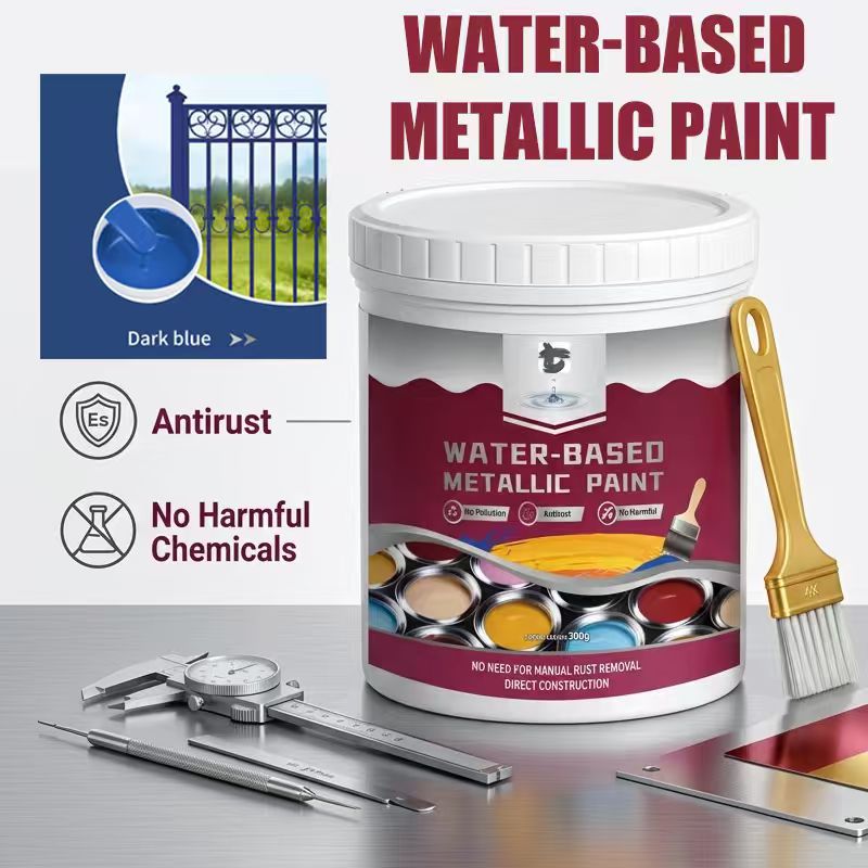 Rust Converter Metallic Paint – One coat stops rust, no sanding, no fumes. 🔨🛡️
