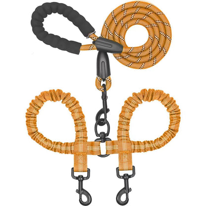Heavy-Duty Shock-Absorbing Dog Leash – Bungee Control Leash for Walking, Running & Training