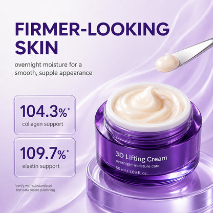 3D Lifting Cream 1.7 fl oz | Advanced Korean Facial Night Cream 2026