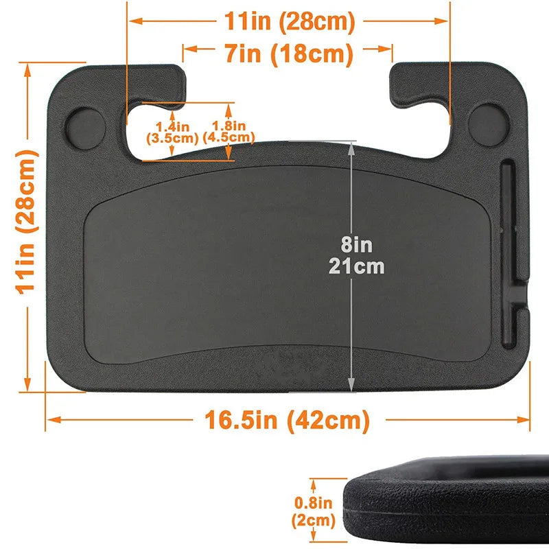🚗 Multifunctional Steering Wheel Tray – Portable Car Lap Desk & Dining Table