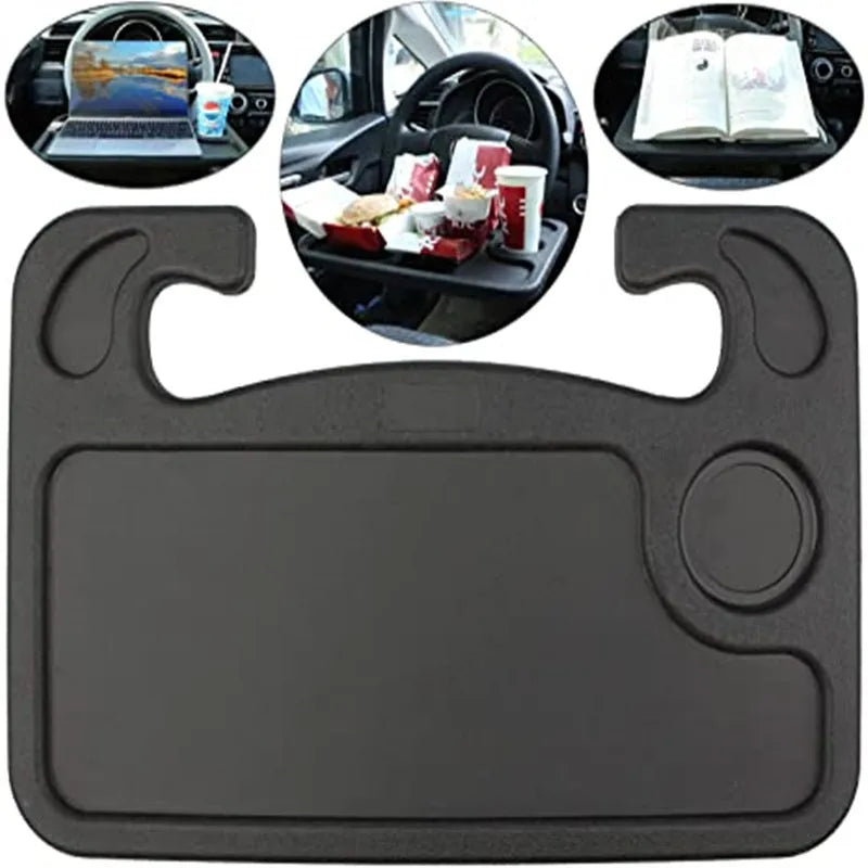 🚗 Multifunctional Steering Wheel Tray – Portable Car Lap Desk & Dining Table