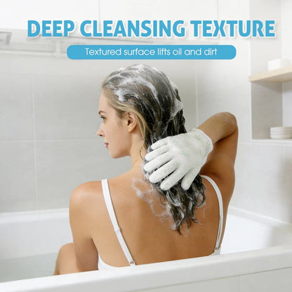 No-Rinse Hair Cleansing Gloves – Refreshing Scalp & Hair Wipes for Oily-Looking Hair