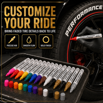 🔥⏰Oil-Based Waterproof Tire Marker Pen