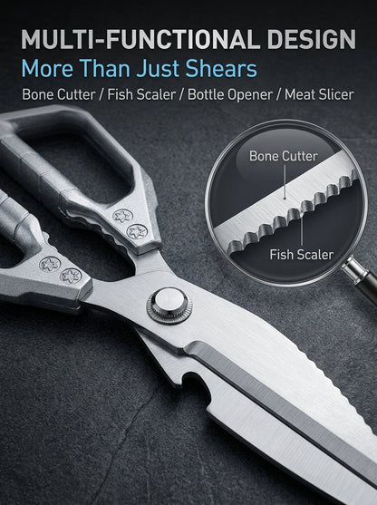 ✂️🦴 Multifunctional Kitchen Shears – Heavy-Duty Scissors for Meat, Herbs & More