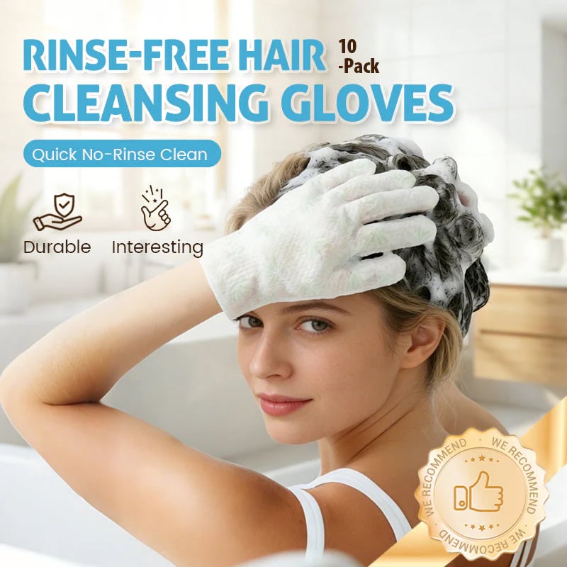 No-Rinse Hair Cleansing Gloves – Refreshing Scalp & Hair Wipes for Oily-Looking Hair