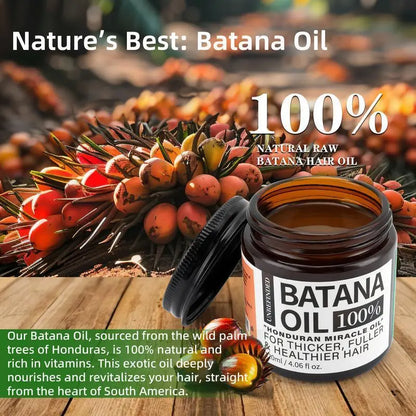Unrefined Batana Hair Oil – Nourishing Scalp & Hair Care for Dry, Frizzy & Damaged-Looking Hair