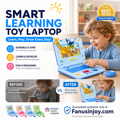 👧Educational toys to boost kids' thinking skills！🖥️Interactive Simulation Toy Laptop